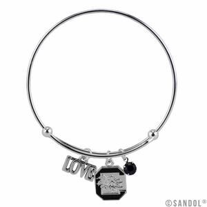 New Love South Carolina Gamecocks Wire Bangle Charm Bracelet, NCAA
